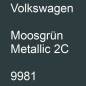 Preview: Volkswagen, Moosgrün Metallic 2C, 9981.